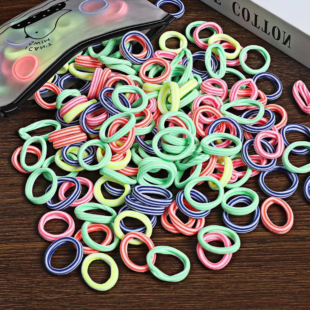 50 Pack Seamless Hair Ties Gentle No Damage Elastic - Smarsty