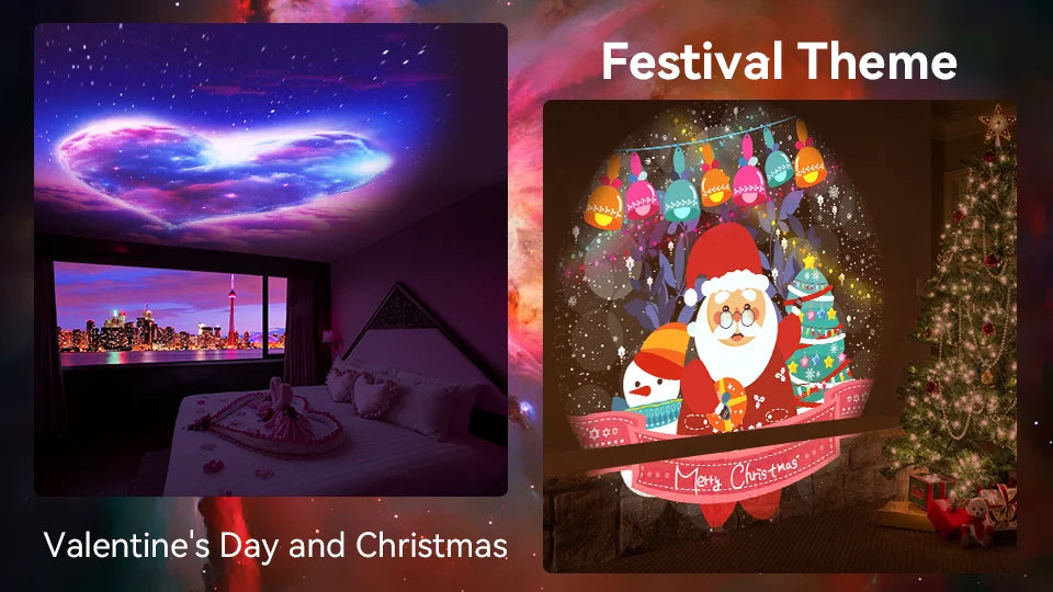 Newest Meteor 13 in 1 Ultra Clear Galaxy Projector Ultra Clear Night Light Lamp Rotary Space Ball Planetarium Projector Lights