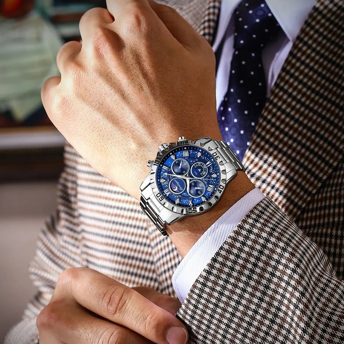 POEDAGAR Luxury Waterproof Quartz Sports Watch for Men - Smarsty