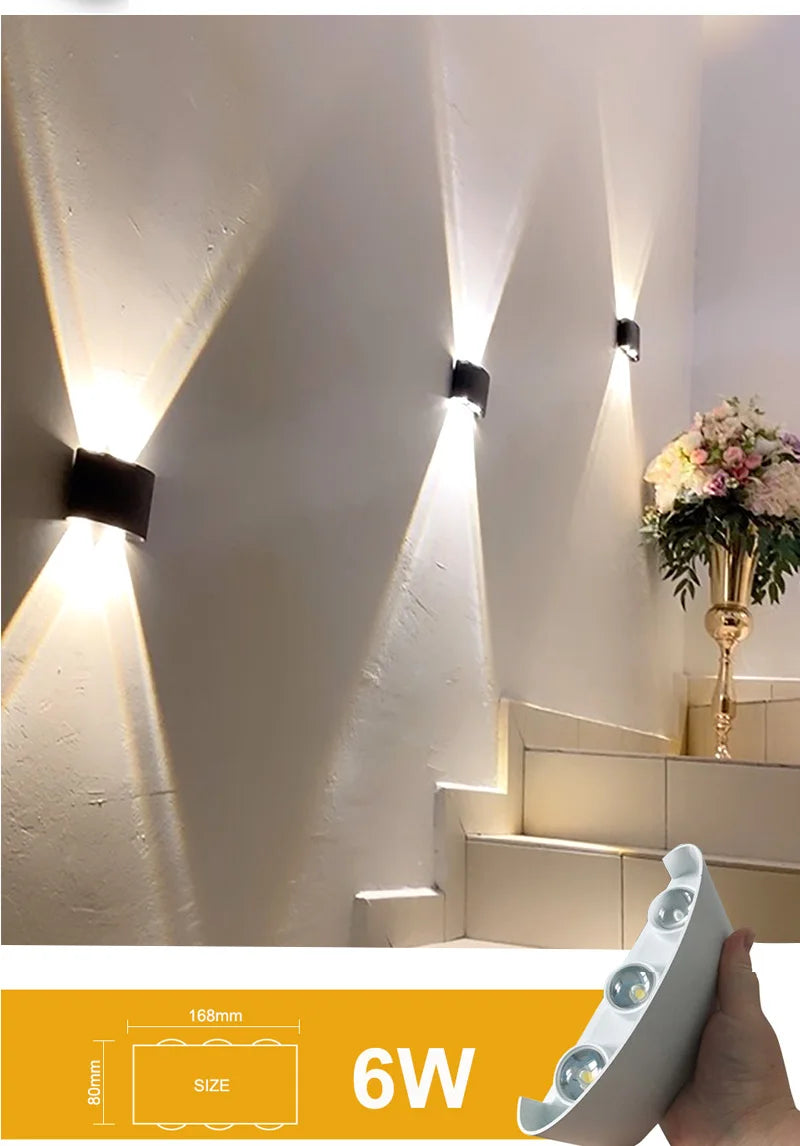 Waterproof Aluminum LED Wall Lamp for Indoor and Outdoor Use - Smarsty