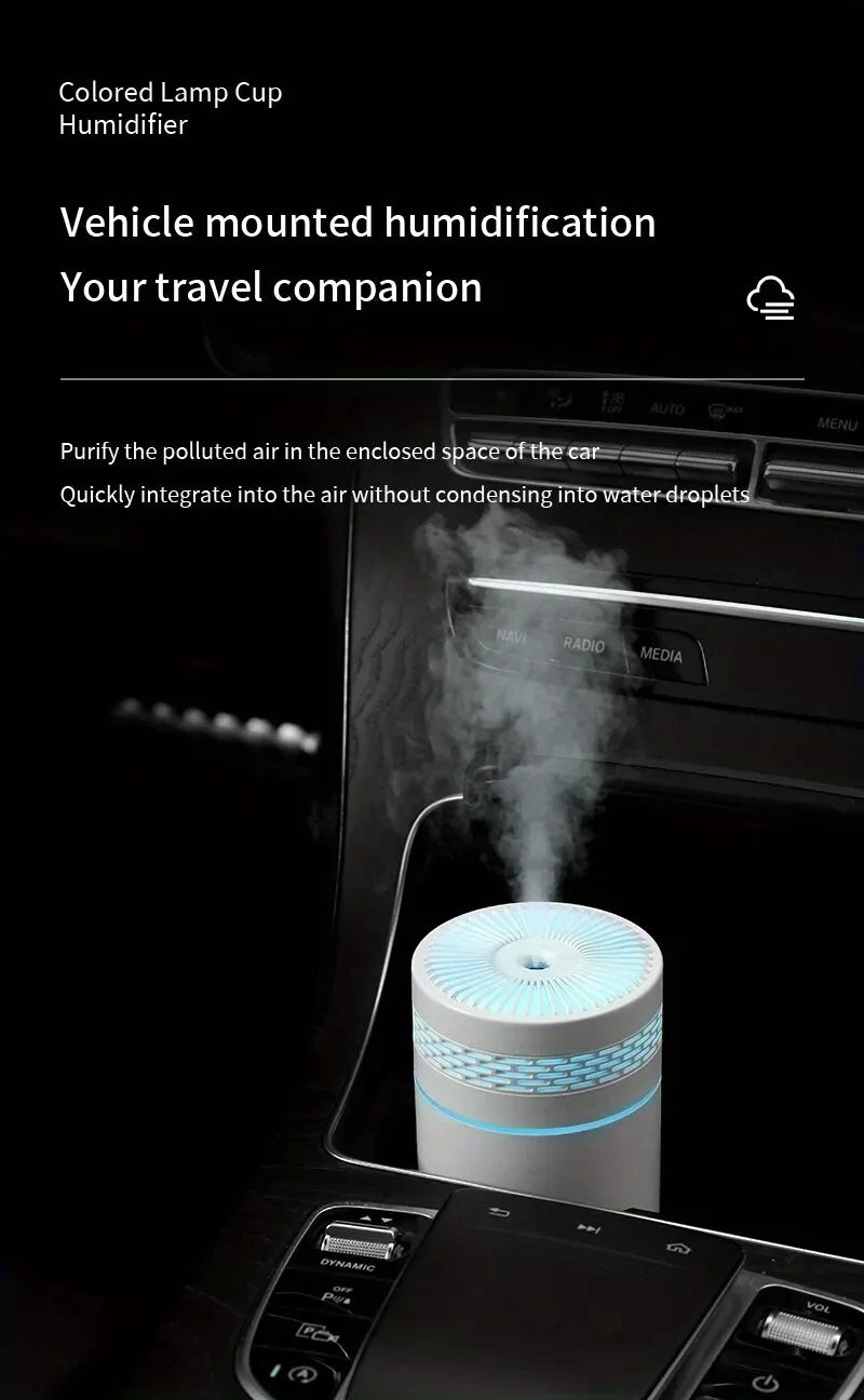 Portable USB Car Air Humidifier with LED Light - Smarsty