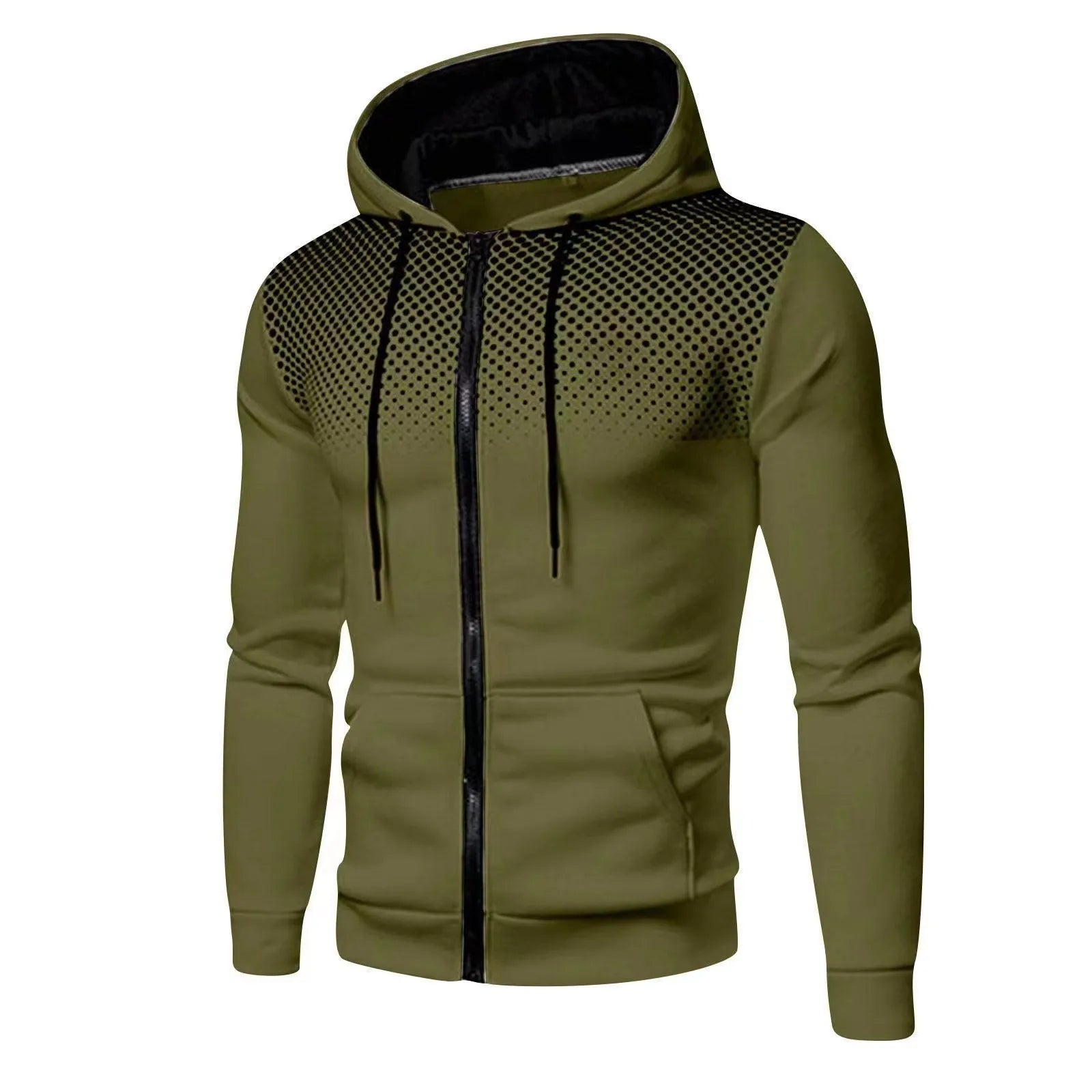 2024 New Men's Hoodie Jacket Streetwear Long Sleeve Sweatshirts Zipper Hooded Pullover Male Sportswear Men Clothing Streetwear - Smarsty
