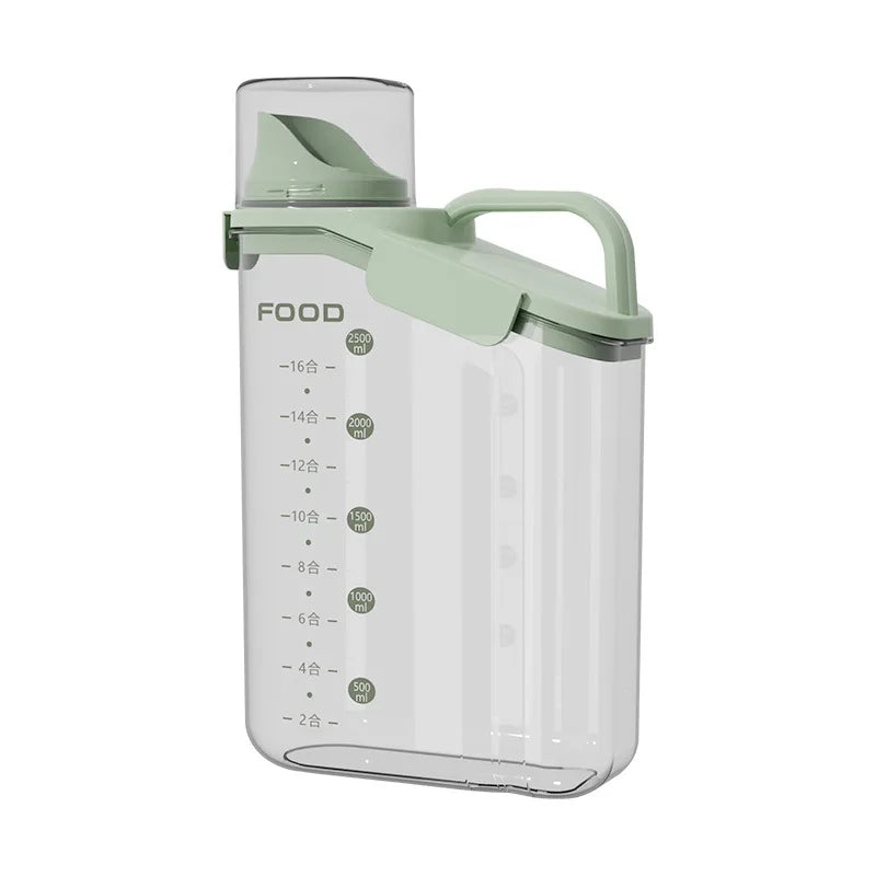 Moisture-Proof Storage Container for Grains Pet Food Snacks Transparent Sealed Food Storage Jar Kitchen Organizer for Dry Foods