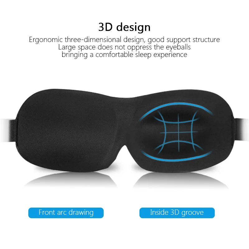 3D Sleep Mask Eyepatch for Ultimate Light Blocking Comfort - Smarsty