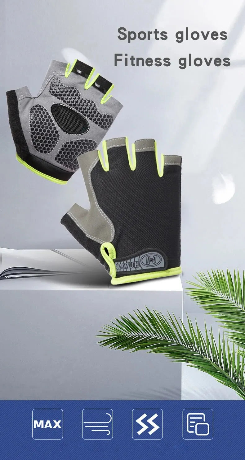 Half Finger Cycling Gloves Breathable Anti Slip for Men Women - Smarsty