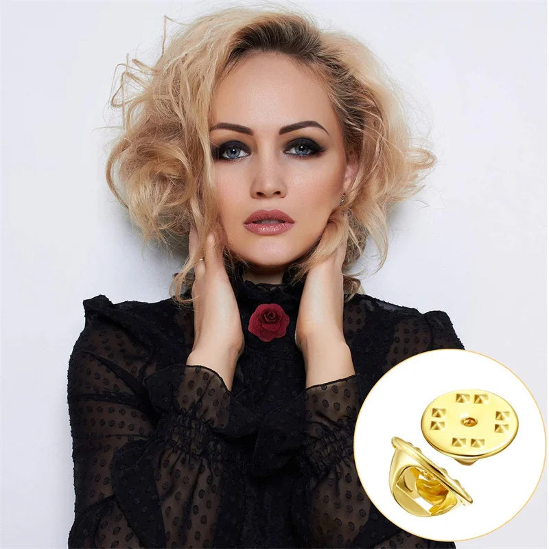 100Pc Metal Locking Pin Backs Secure Brooch Bases Pack - Smarsty