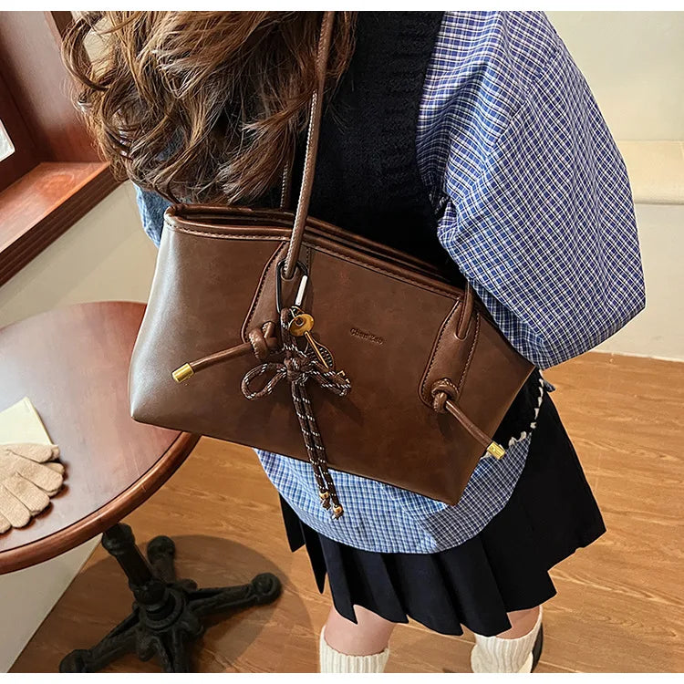 PU Leather Shoulder Bag For Women Versatile Crossbody Tote - Smarsty