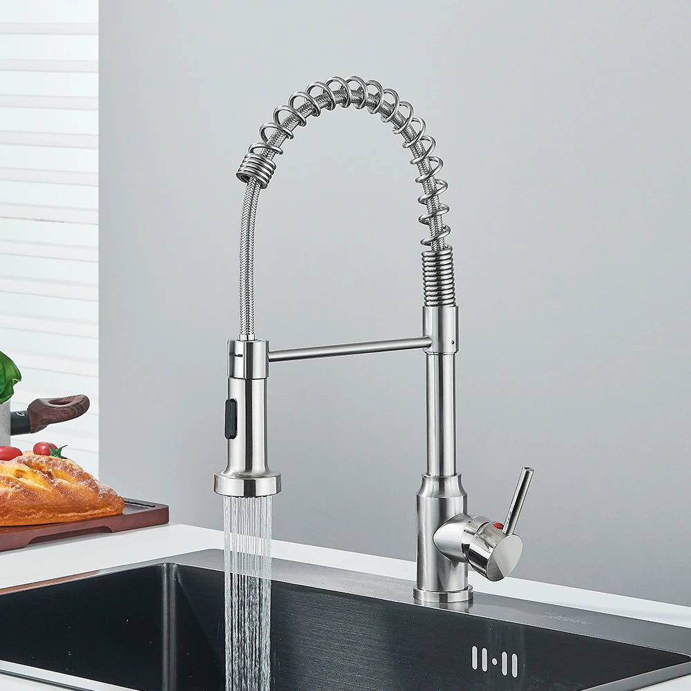 Matte Black Kitchen Faucet With Single Handle Design - Smarsty