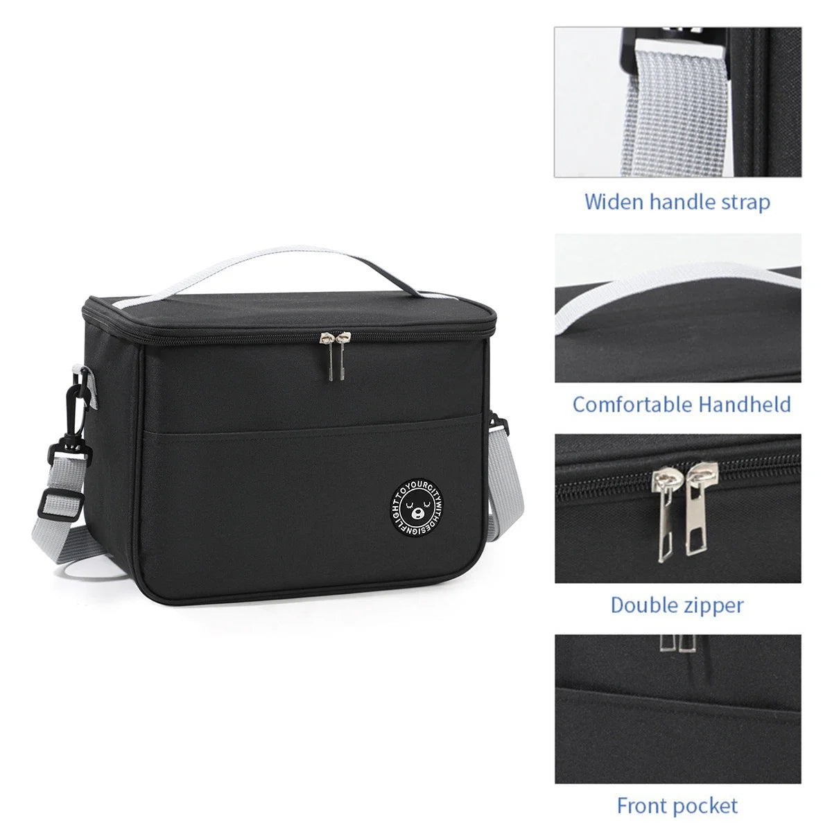 Insulated Lunch Bag Square Bento Bag with Aluminum Foil - Smarsty