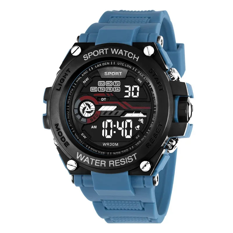 YIKAZE Men's Waterproof Sports Watch with LED Display - Smarsty