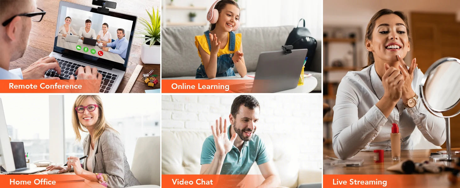 V11 2K Webcam for PC, 1080P 60FPS FHD 90° Web Camera with Microphone&Privacy Cover,USB Plug&Play for Mac/Laptop/Desktop/Computer