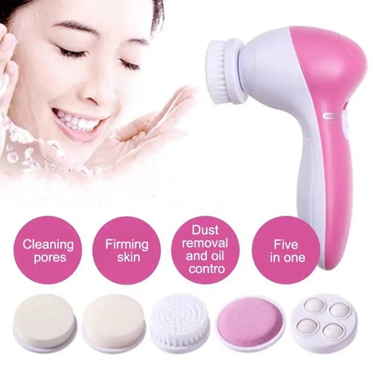 5 in 1 Electric Facial Cleaner with Vibration Massage - Smarsty