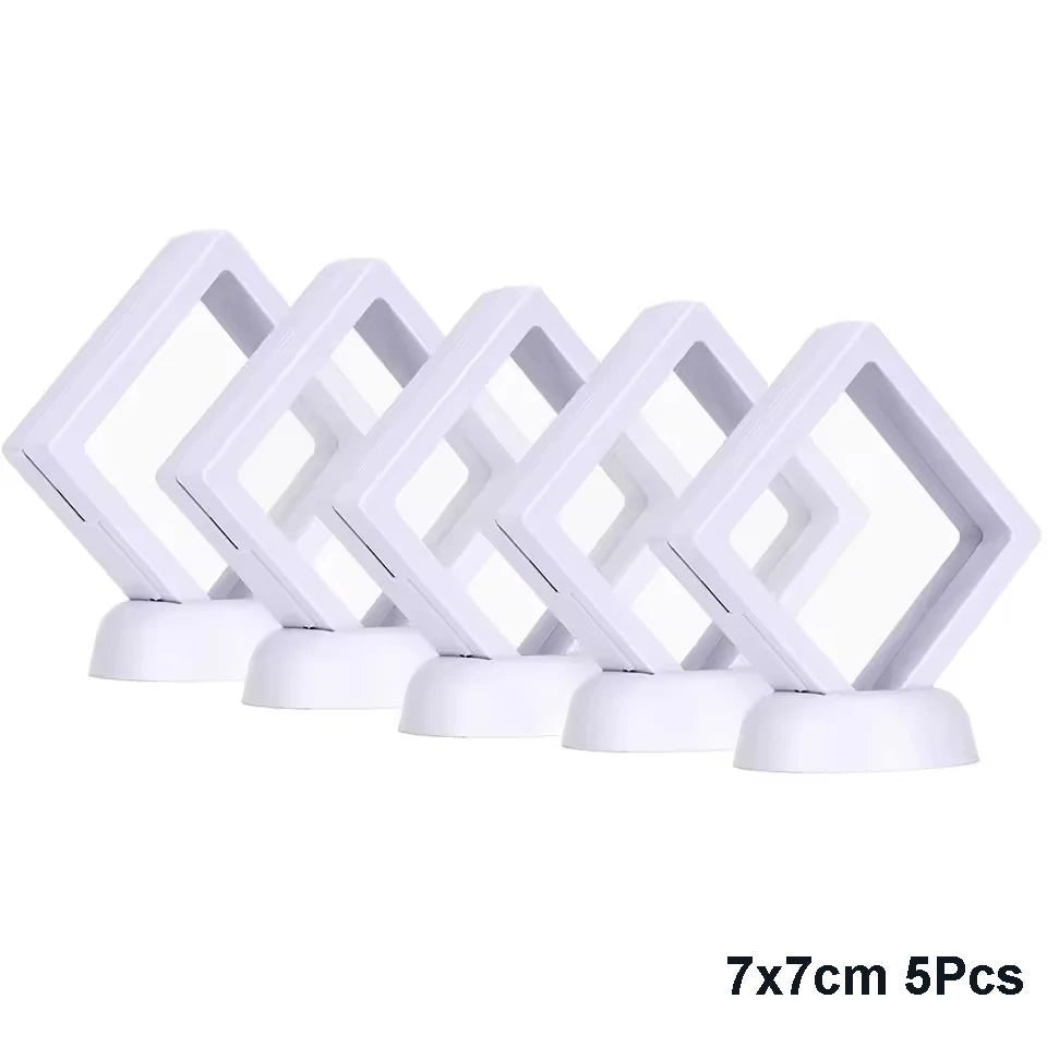 5Pcs Floating Jewelry Display Cases for Rings and Necklaces - Smarsty