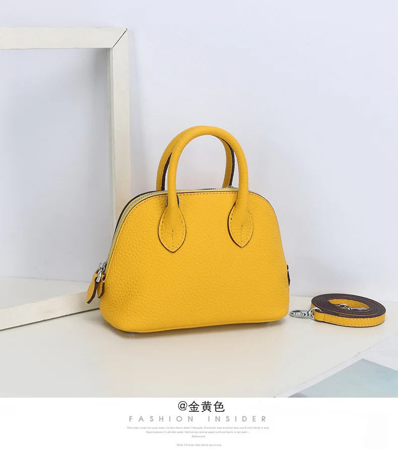 Cow Leather Shell Bag Crossbody Women Messenger Style - Smarsty