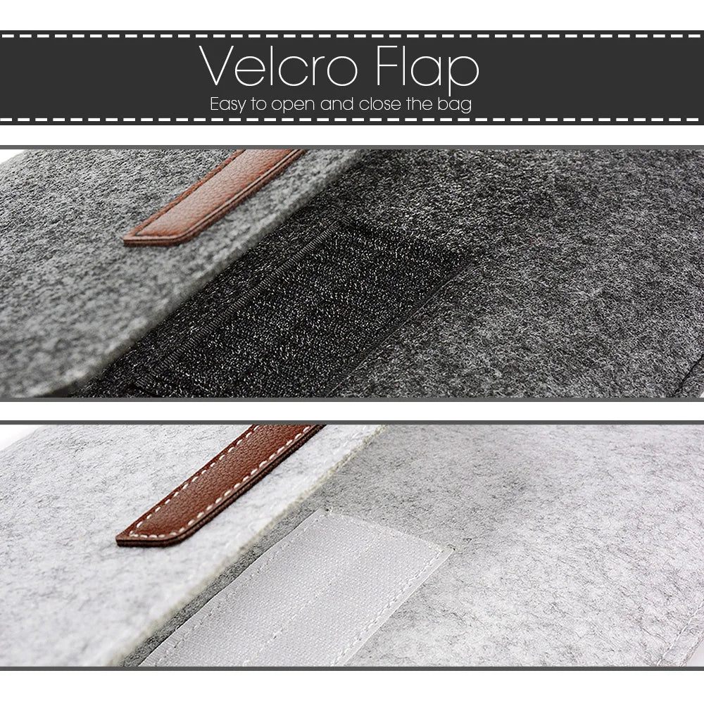 Wool Felt Laptop Sleeve 11 To 15.6 Inch With Mousepad