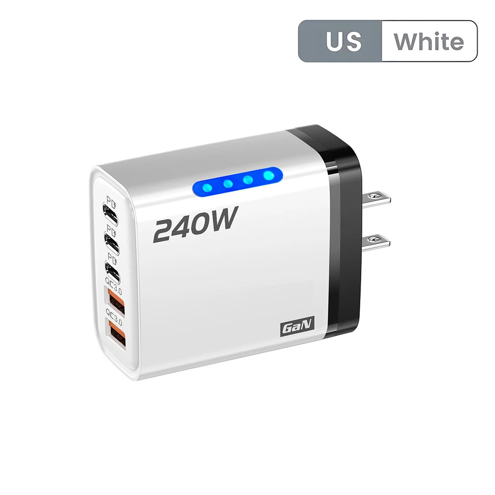 Five Port USB C PD Charger Fast Charge QC3 Multiport - Smarsty