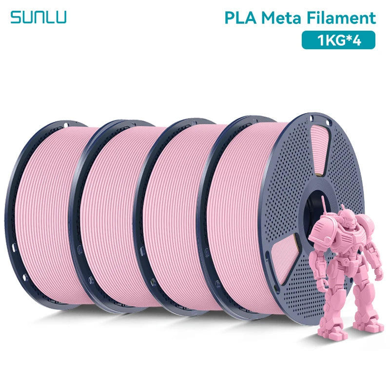 SUNLU PLA Meta 3D Printer Filament 4KG 1KG/Roll 175MM Tolerances +/-0.02MM Filament Fast Shipping 2-7 Days