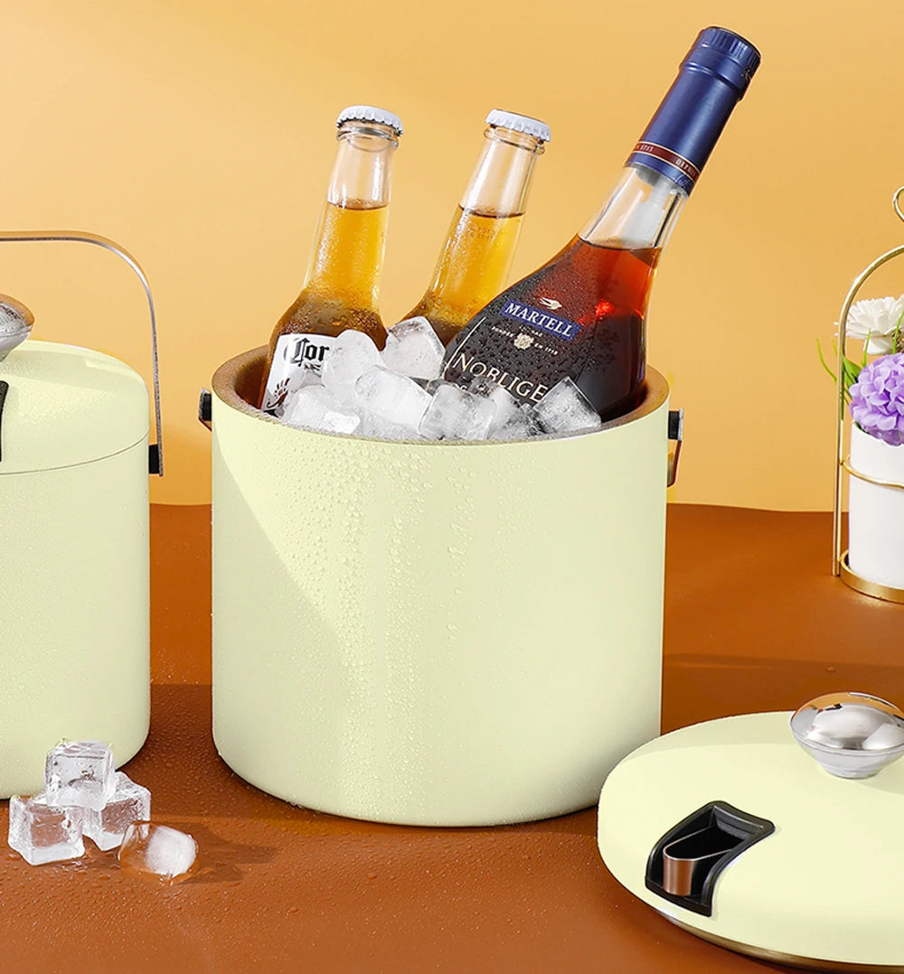 Portable Stainless Steel Ice Bucket for Outdoor Parties - Smarsty