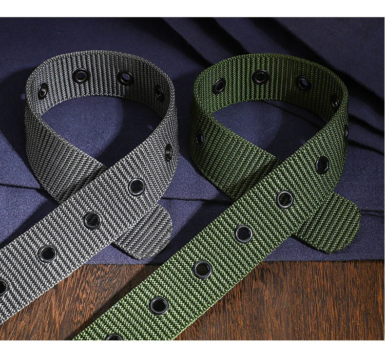 Unisex Canvas Belt Durable Outdoor Sports Pin Buckle - Smarsty
