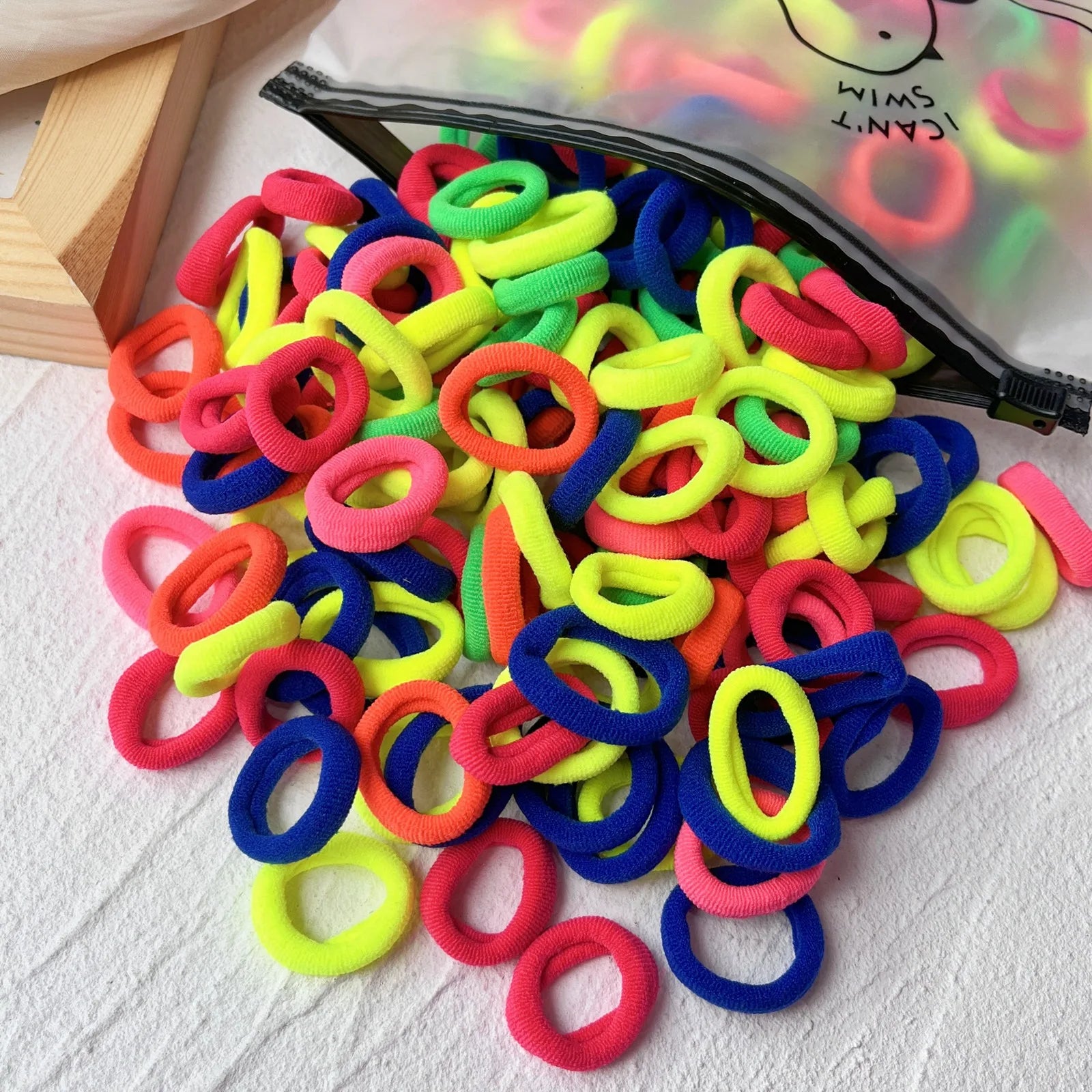 Kids Colorful Elastic Hair Bands Soft Non Slip Scrunchies - Smarsty