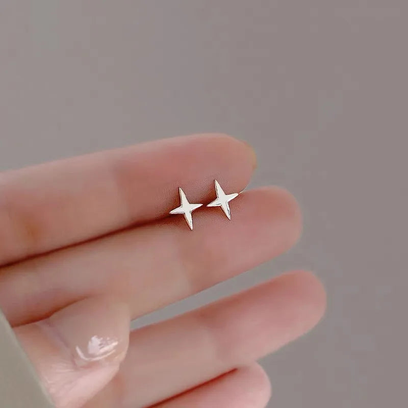 Hypoallergenic Heart Stud Earrings Minimalist Daily Wear - Smarsty