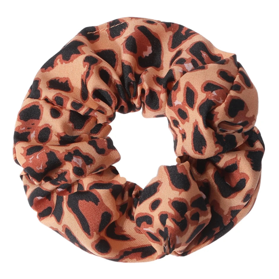 Leopard Print Scrunchie High Elastic Hair Tie Elegant - Smarsty