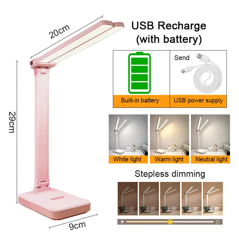 Dimmable LED Desk Lamp with Eye Protection Feature - Smarsty