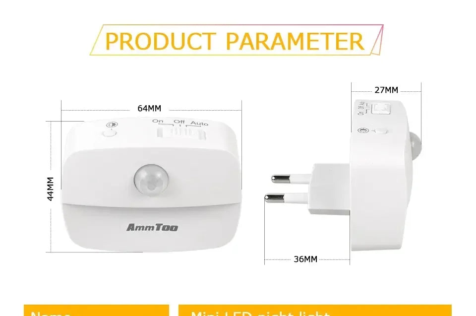 Motion Sensor LED Night Light for Bedrooms and Hallways - Smarsty