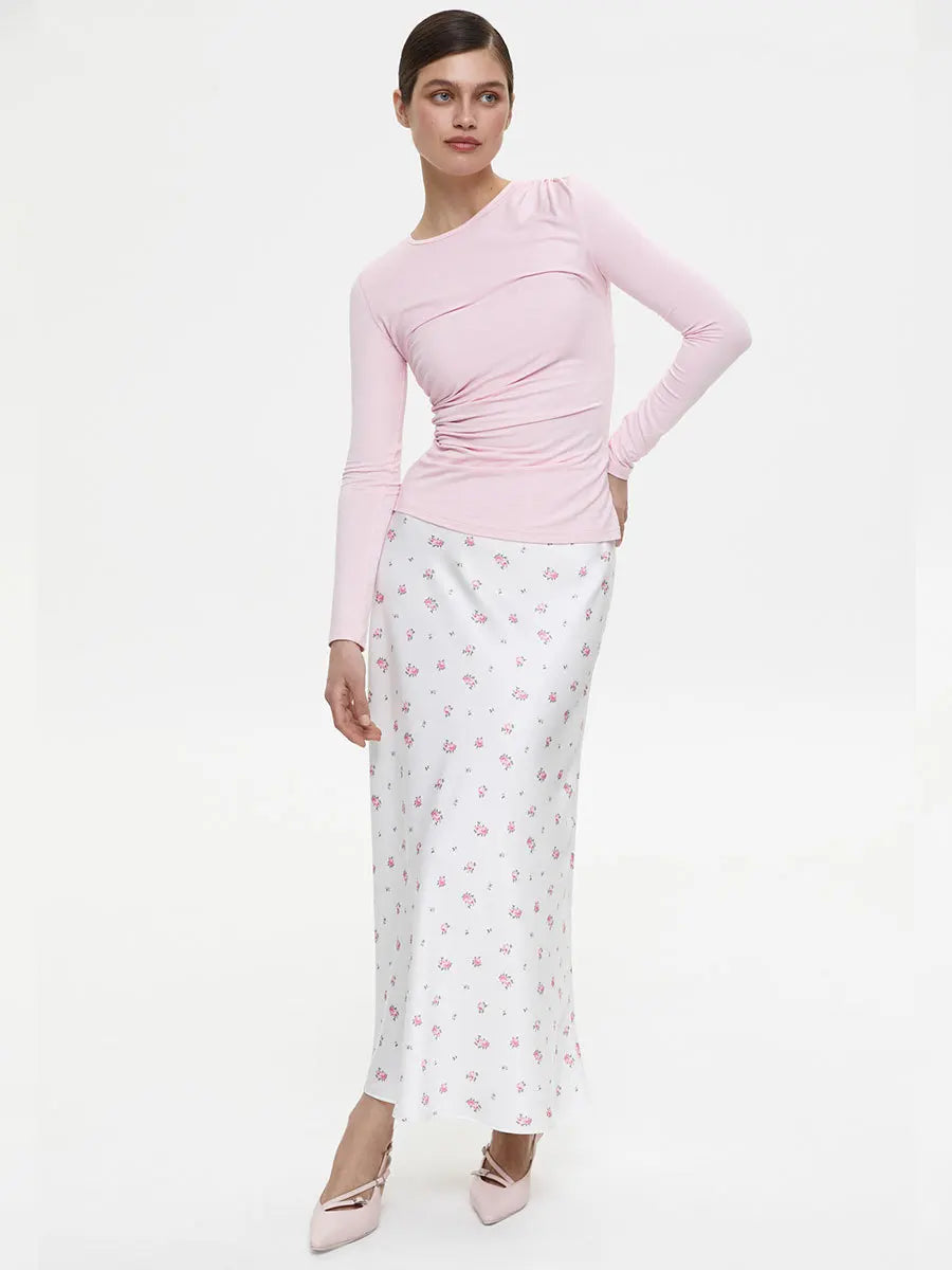 Tossy Summer Printed Fashion Long Skirt For Women High Waist Contrast Patchwork Slim Elegant Party Looks Ladies Y2k Maxi Skirt - Smarsty