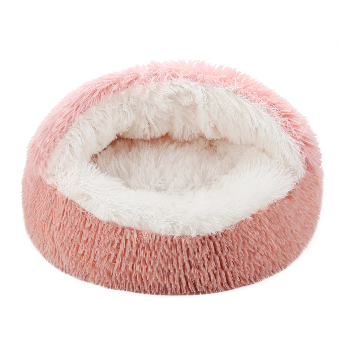 Fluffy Hooded Cat Bed for Cozy Comfort - Smarsty