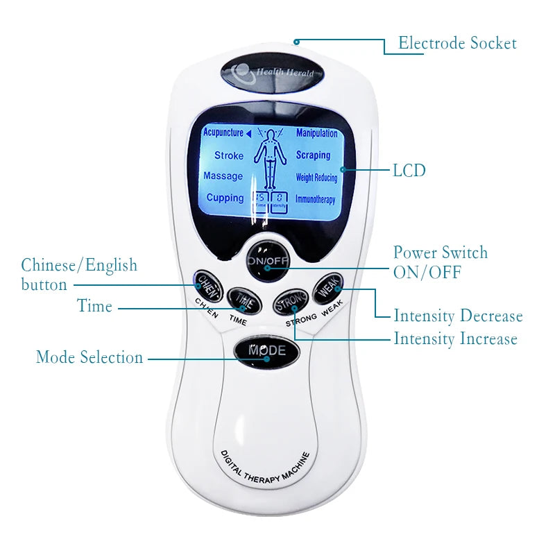 Electric Dual Output TENS Massage Machine for Full Body Relief - Smarsty