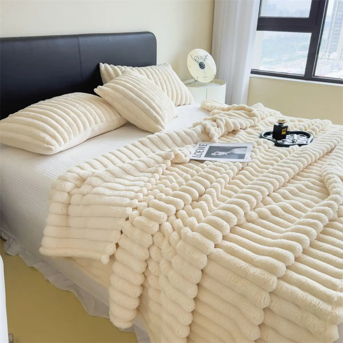 Thickened Striped Multifunctional Blanket for Comfort - Smarsty
