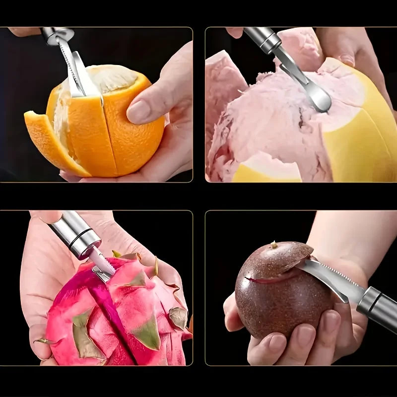 Stainless Steel Orange,Citru Peeler,Simple Lemon Peeler,Creative Cutter,Orange Peeler Tool With Handle,Restaurant Kitchen Gadget by Smarsty