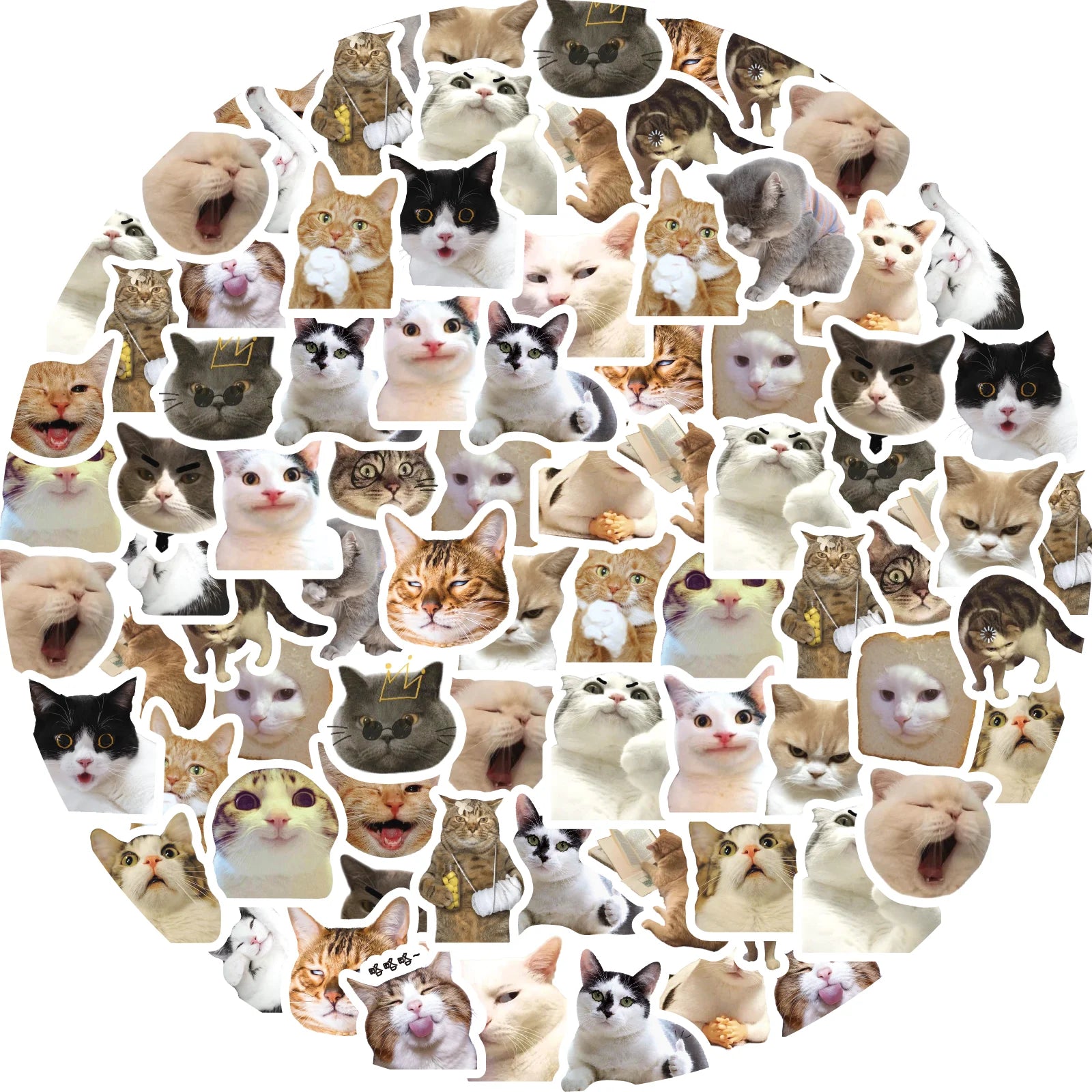 46pcs/Bag,Cat Stickers,Be for Suitcase Skateboard Luggage Laptop Phone Diy Sticke Decoration Stationery School Supplies Toys - Smarsty