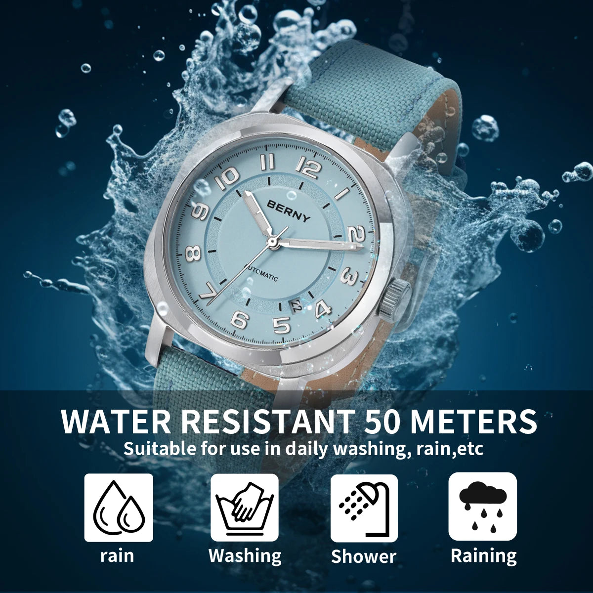 BERNY Women's Mechanical Watch With Sapphire Crystal - Smarsty