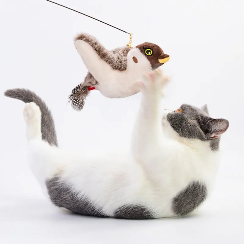 Touch Sensitive Rechargeable Chirping Bird Cat Toy - Smarsty
