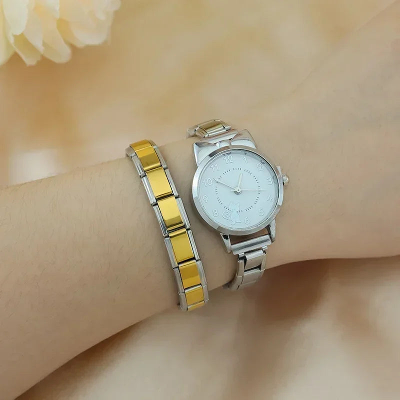 Hapiship Italian Stainless Steel Elastic Charm Bracelet - Smarsty