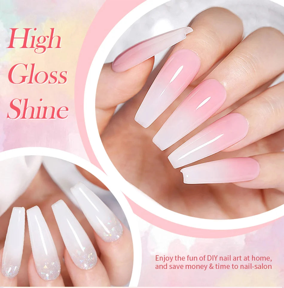 Born Pretty Milky Pink Rubber Base Gel Polish 15ml Self Leveling Formula - Smarsty