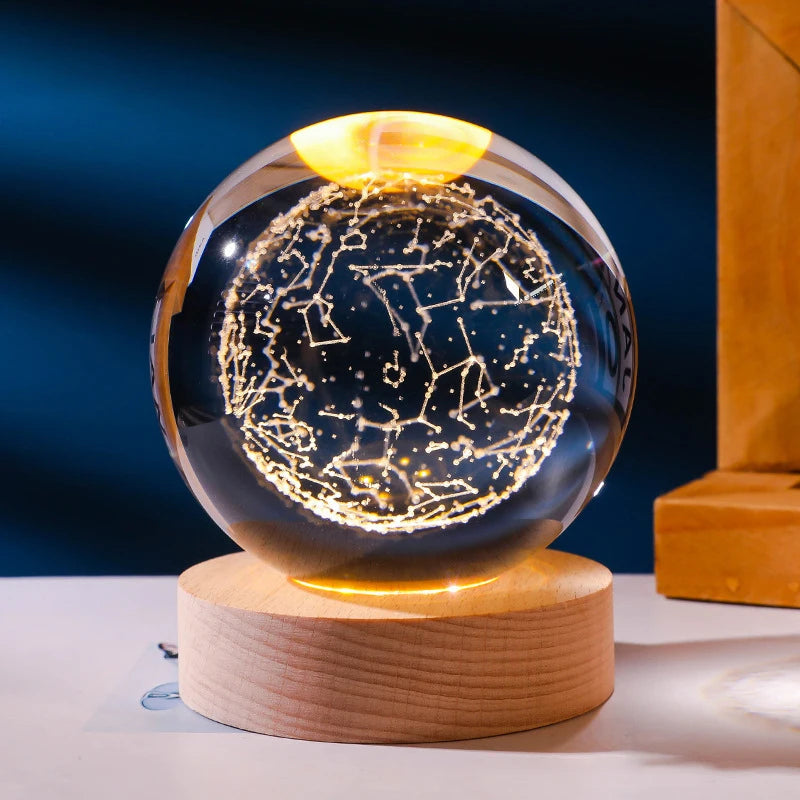 3D Crystal Galaxy Night Light for Home Decor - Smarsty