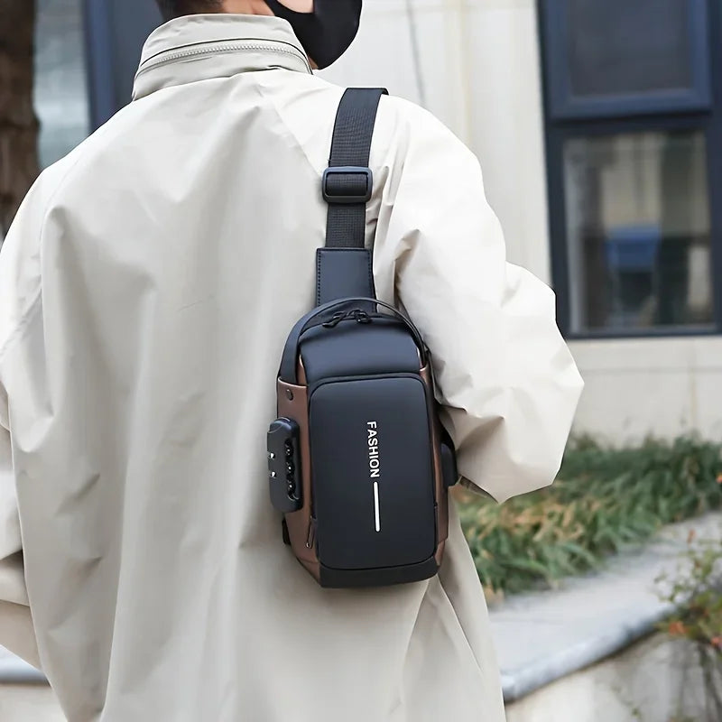 Durable Oxford Sling Bag With Crossbody Phone Pocket - Smarsty
