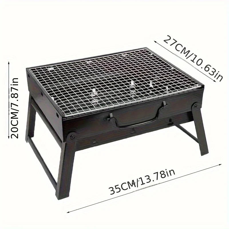Portable Stainless Steel BBQ Grill Kit for Outdoor Cooking - Smarsty