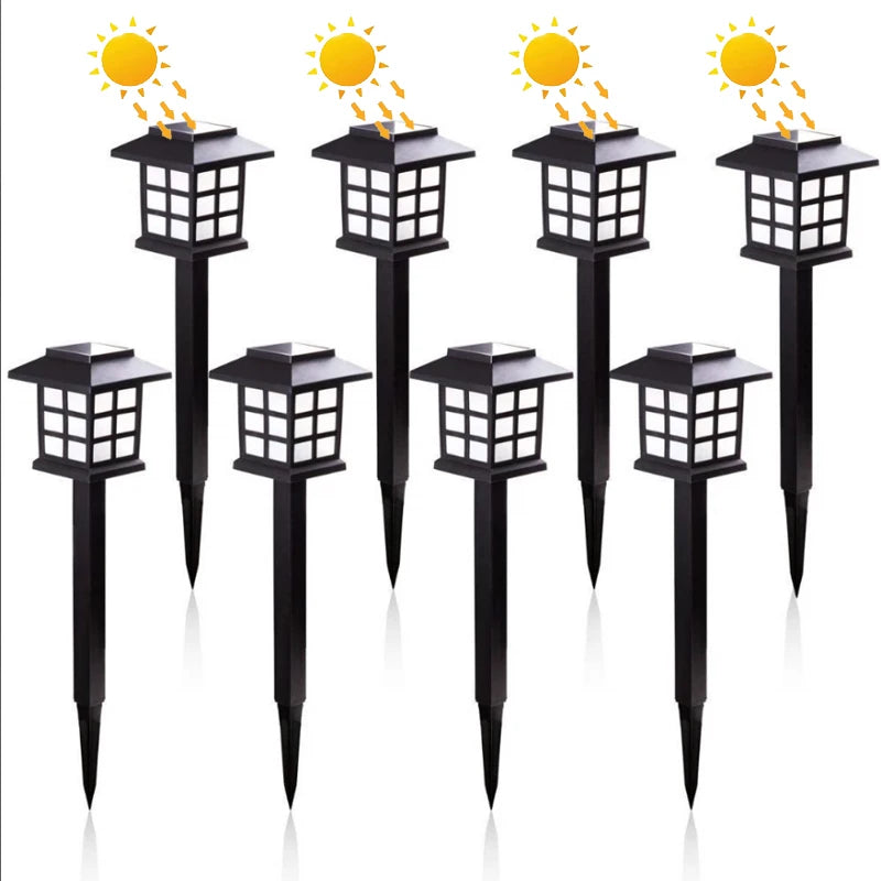 8pcs Waterproof Solar Garden Pathway Lights for Outdoor Decor - Smarsty