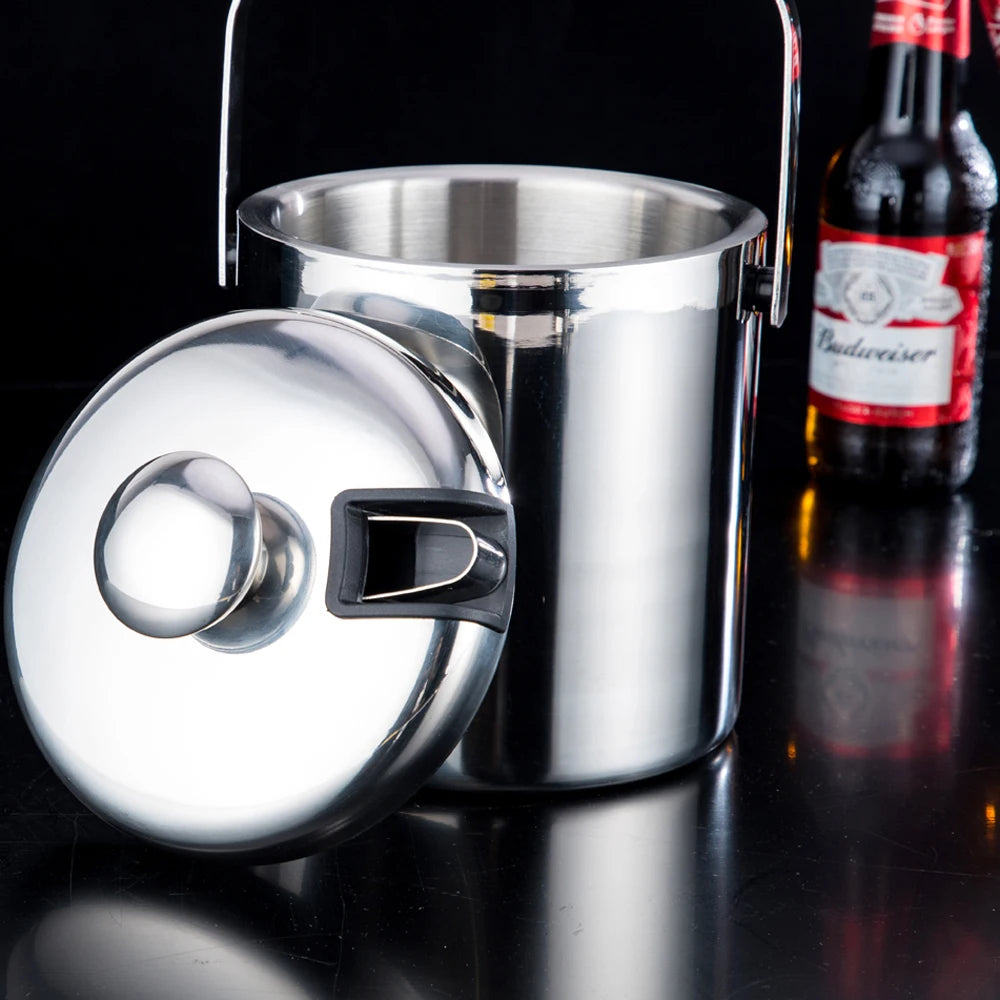 Portable Stainless Steel Ice Bucket for Outdoor Parties - Smarsty