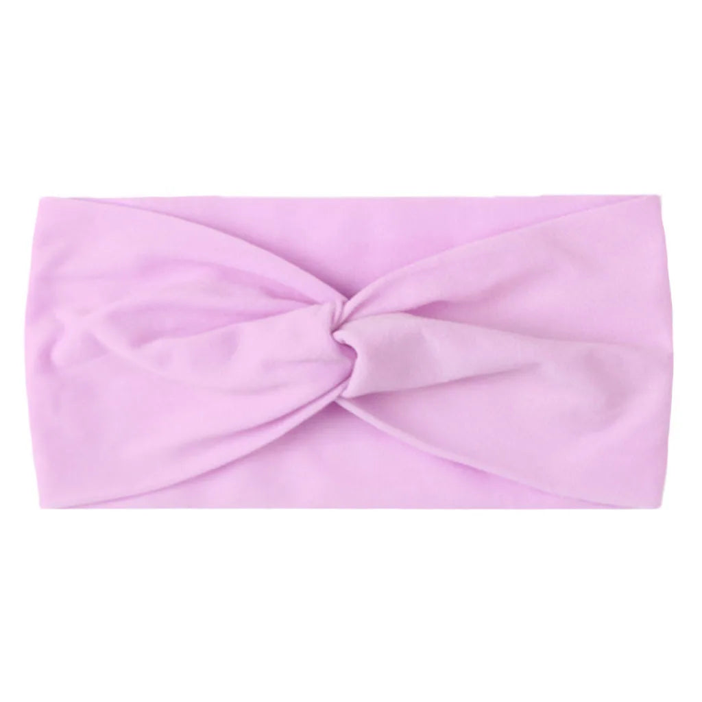 Candy Color Knotted Baby Girl Headband Soft Elastic - Smarsty