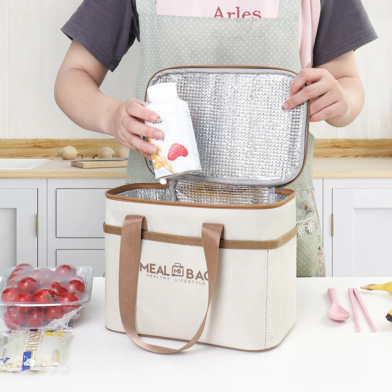 Insulated Lunch Bag With Waterproof Shoulder Strap - Smarsty
