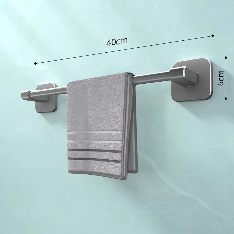Non Perforated Suction Cup Towel Rack for Bathroom Storage - Smarsty