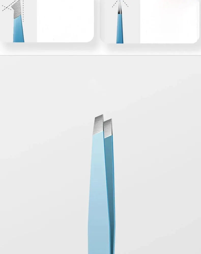 Colorful Stainless Steel Eyebrow Tweezers for Precision Hair Removal - Smarsty