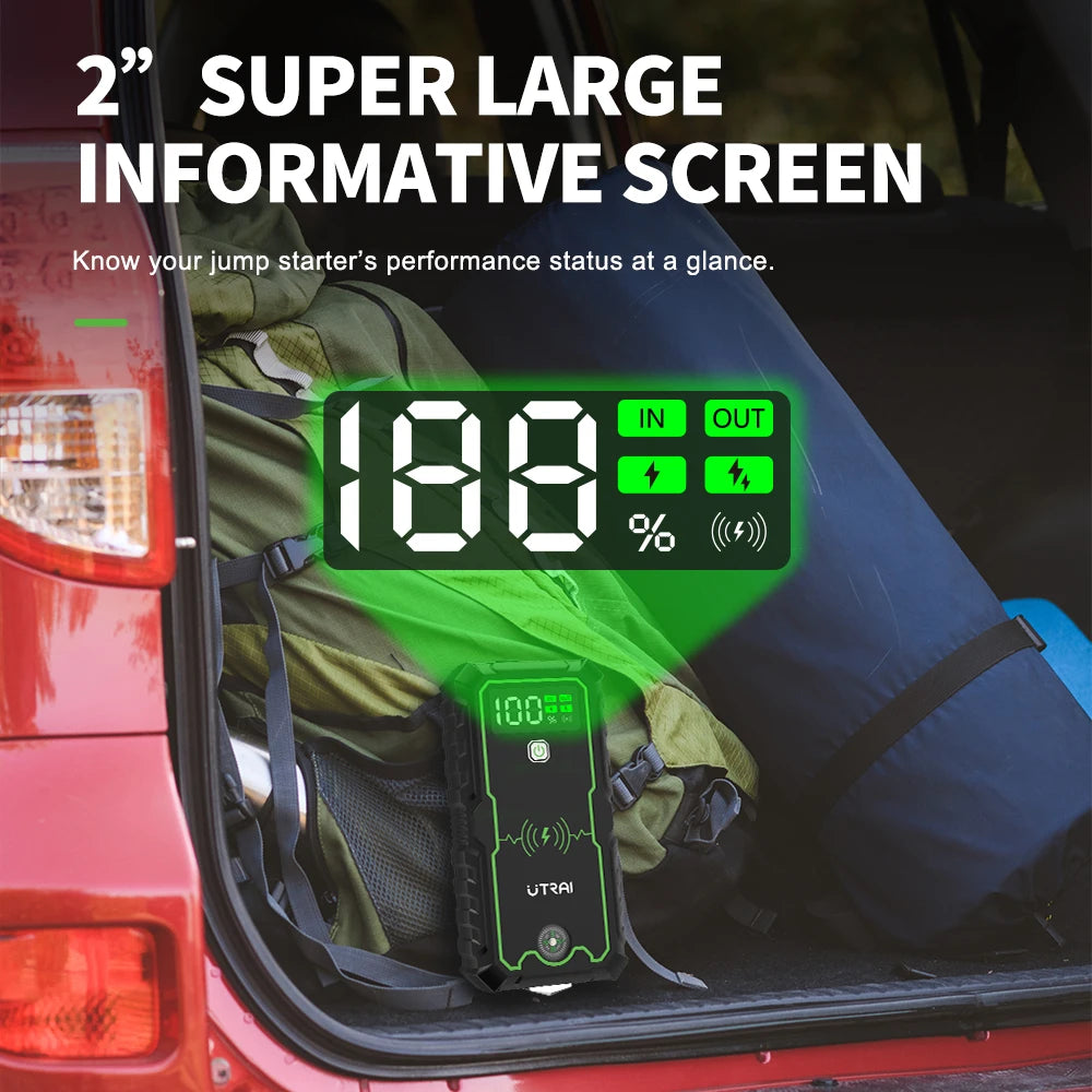UTRAI Power Bank 4000A Jump Starter Portable Charger Car Booster 12V Auto Starting Device Emergency Car Battery Starter
