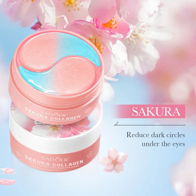 SADOER Sakura Collagen Eye Masks for Dark Circles Relief - Smarsty