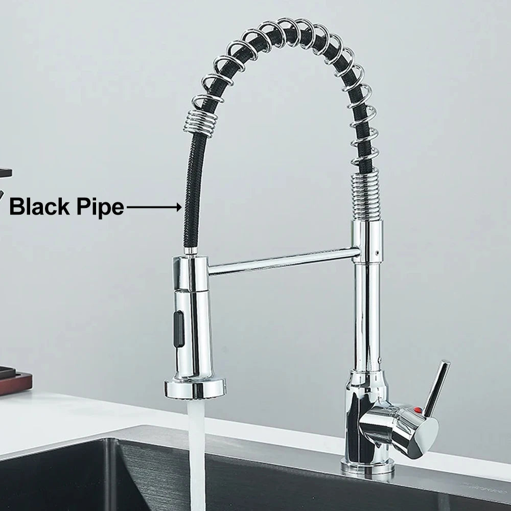 Matte Black Kitchen Faucet With Single Handle Design - Smarsty
